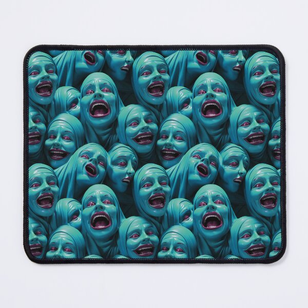 Item preview, 3D Creepy Nuns Blue Halloween Pattern designed and sold by Sturdust.