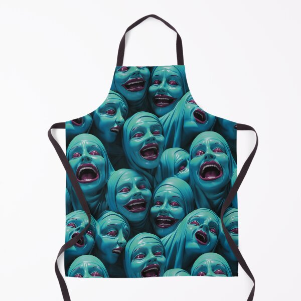 Item preview, 3D Creepy Nuns Blue Halloween Pattern designed and sold by Sturdust.