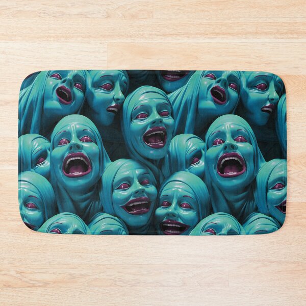 Item preview, 3D Creepy Nuns Blue Halloween Pattern designed and sold by Sturdust.