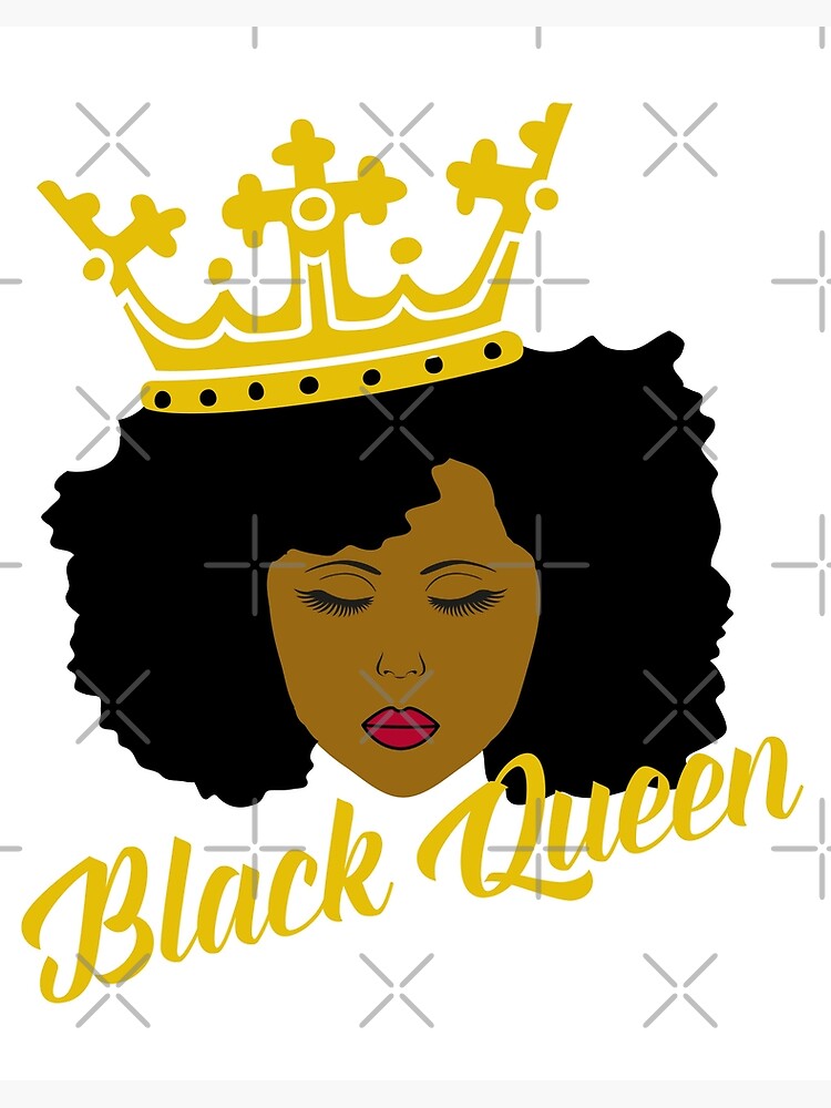 Black Queen Afro Natural Hair Black Woman | Art Board Print