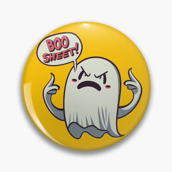 Item preview, Angry Boo Sheet Cartoon Halloween Ghost designed and sold by candlewithhare.