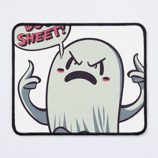 Item preview, Angry Boo Sheet Cartoon Halloween Ghost designed and sold by candlewithhare.