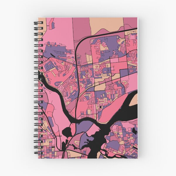 Item preview, Gatineau Map Pattern in Purple & Pink designed and sold by PatternMaps.