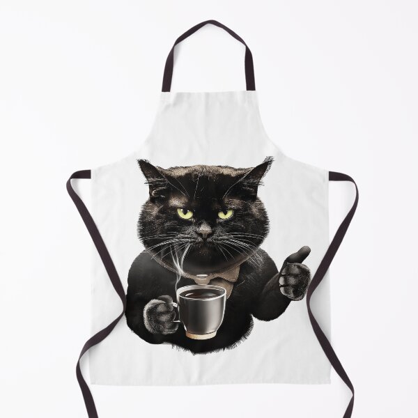 Item preview, Bossy Cat Sips Coffee Thumbs Up designed and sold by Pixel4Art.