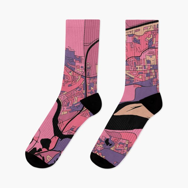 Item preview, Gatineau Map Pattern in Purple & Pink designed and sold by PatternMaps.