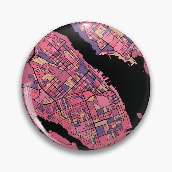 Item preview, Halifax Map Pattern in Purple & Pink designed and sold by PatternMaps.