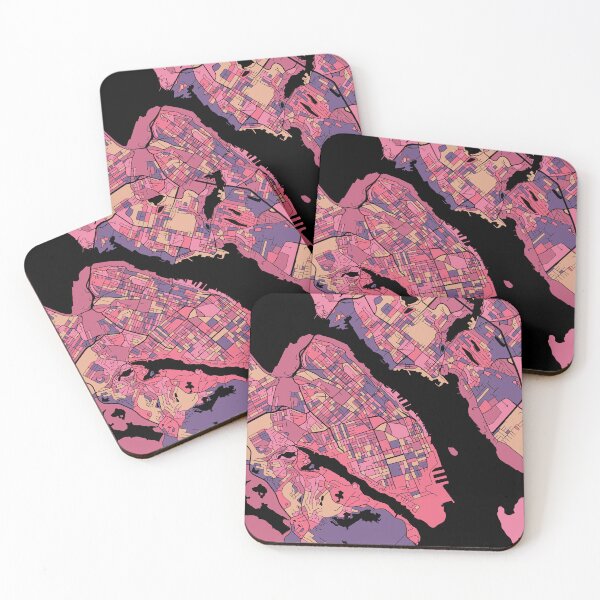 Item preview, Halifax Map Pattern in Purple & Pink designed and sold by PatternMaps.