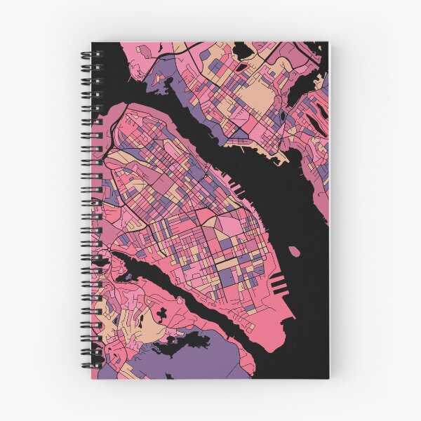 Item preview, Halifax Map Pattern in Purple & Pink designed and sold by PatternMaps.