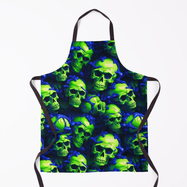 Item preview, 3D Skulls Creepy Green Halloween Pattern designed and sold by Sturdust.