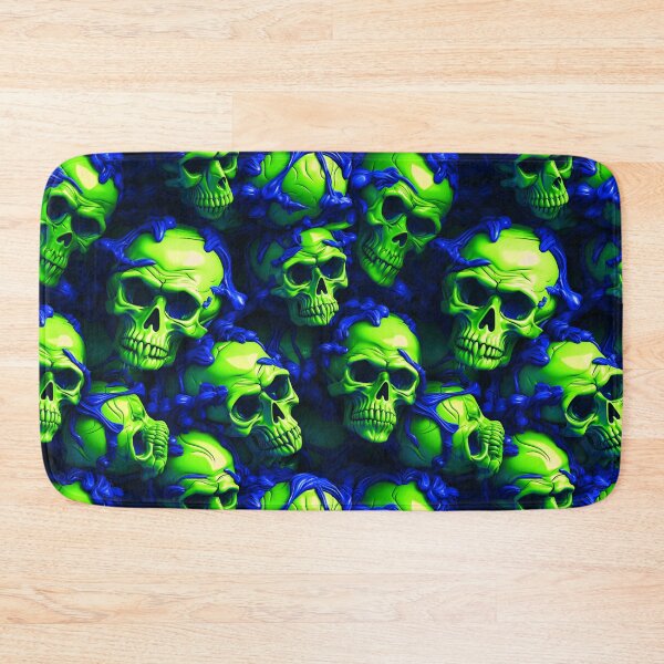 Item preview, 3D Skulls Creepy Green Halloween Pattern designed and sold by Sturdust.