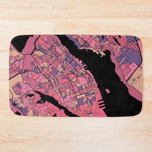 Item preview, Halifax Map Pattern in Purple & Pink designed and sold by PatternMaps.