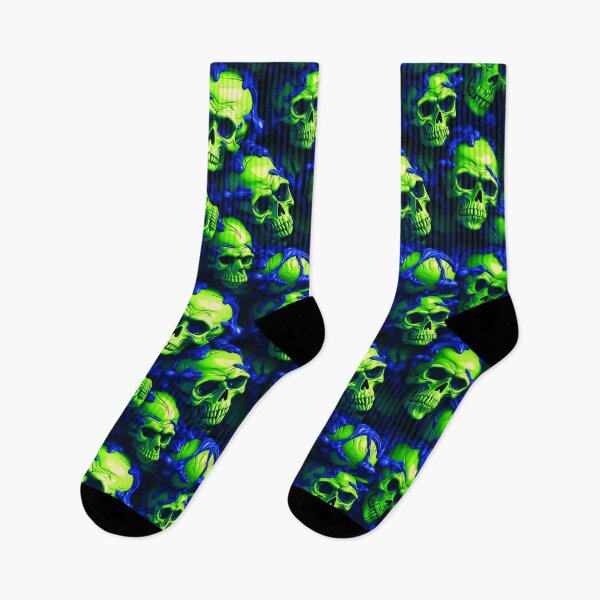 Item preview, 3D Skulls Creepy Green Halloween Pattern designed and sold by Sturdust.
