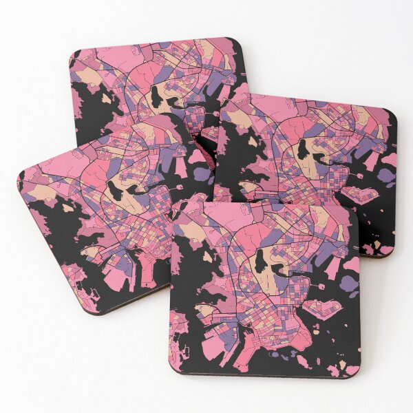 Item preview, Helsinki Map Pattern in Purple & Pink designed and sold by PatternMaps.