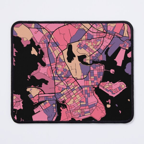 Item preview, Helsinki Map Pattern in Purple & Pink designed and sold by PatternMaps.