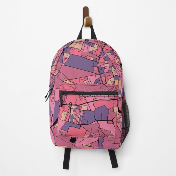 Artikelvorschau, Krakauer Kartenmuster in Lila und Rosa entworfen und verkauft von PatternMaps.
