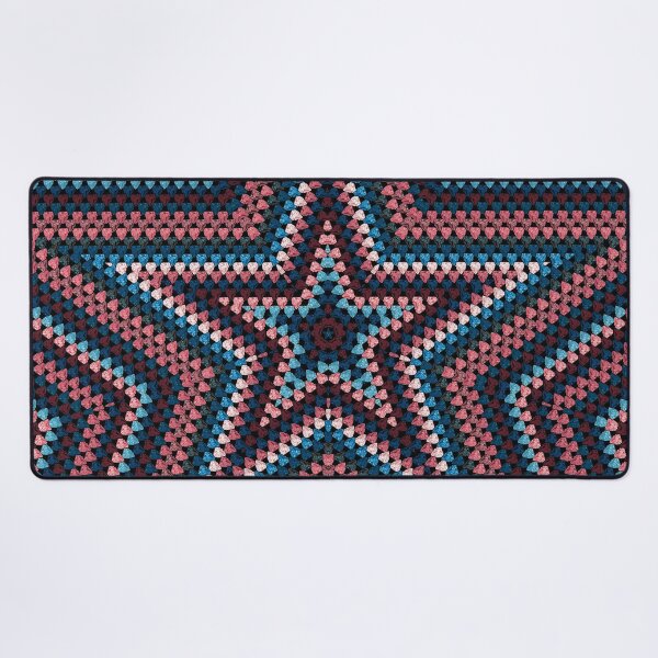 Item preview, star, knit, mosaic, colorful, flag, center design, ethnic, black, USA, flag designed and sold by mintdiamond21.