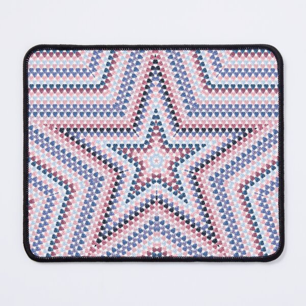 Item preview, star, knit, mosaic, colorful, flag, center design, ethnic, black, USA, flag designed and sold by mintdiamond21.