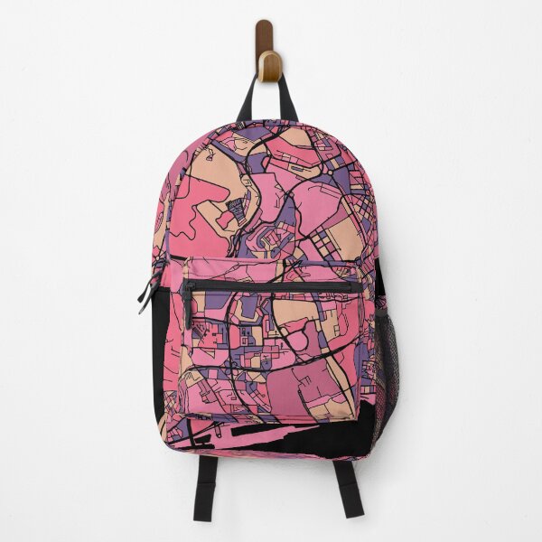 Item preview, Lisbon Map Pattern in Purple & Pink designed and sold by PatternMaps.