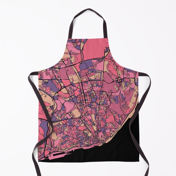 Item preview, Lisbon Map Pattern in Purple & Pink designed and sold by PatternMaps.
