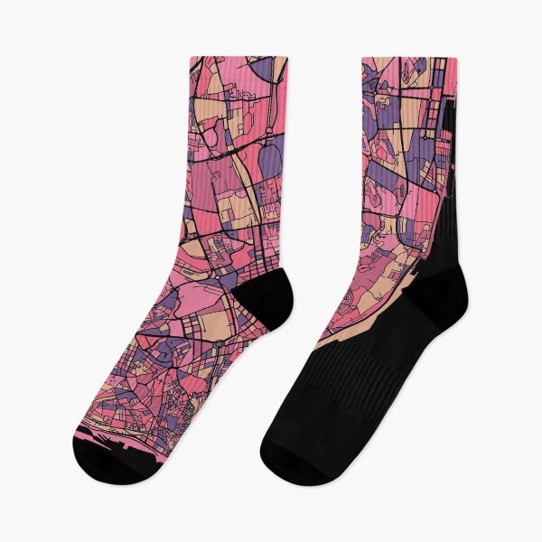 Item preview, Lisbon Map Pattern in Purple & Pink designed and sold by PatternMaps.