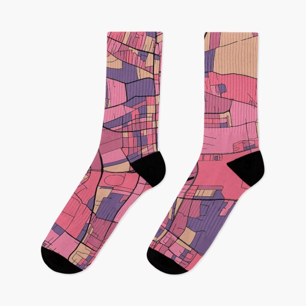 Item preview, Lódz Map Pattern in Purple & Pink designed and sold by PatternMaps.