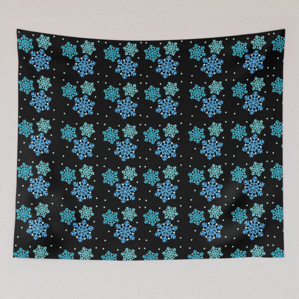 Item preview, beautiful aesthetic black background snowflakes glitter pattern for girls designed and sold by ArtisticAblaze.