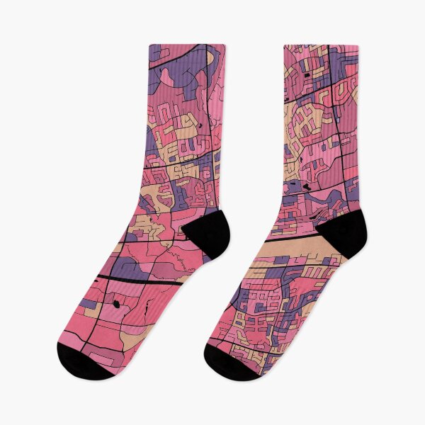Item preview, Markham Map Pattern in Purple & Pink designed and sold by PatternMaps.