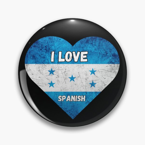 Item preview,  i love spanish, heart with honduras flag designed and sold by language-des.