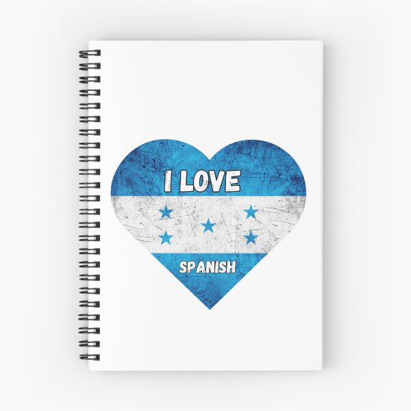 Item preview,  i love spanish, heart with honduras flag designed and sold by language-des.