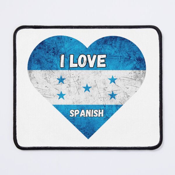 Item preview,  i love spanish, heart with honduras flag designed and sold by language-des.