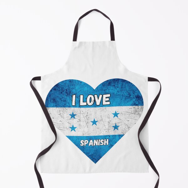 Item preview,  i love spanish, heart with honduras flag designed and sold by language-des.