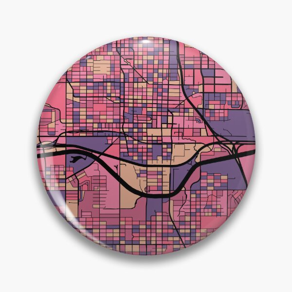 Item preview, Oklahoma City Map Pattern in Purple & Pink designed and sold by PatternMaps.