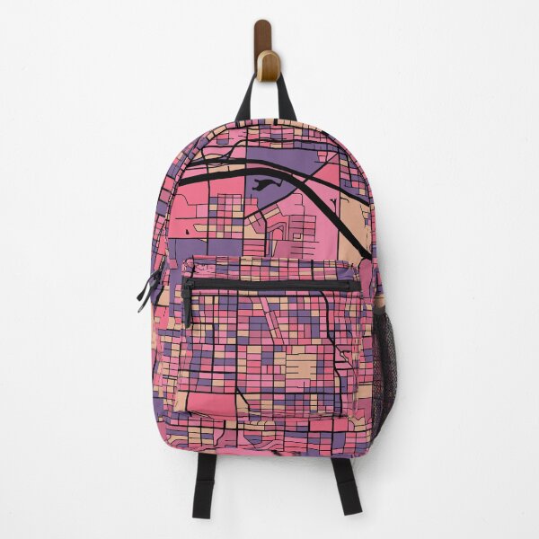 Item preview, Patrón de mapa de la ciudad de Oklahoma en morado y rosa designed and sold by PatternMaps.