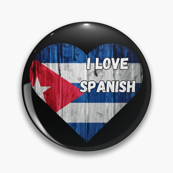 Item preview, i love spanish, heart with cuba flag designed and sold by language-des.