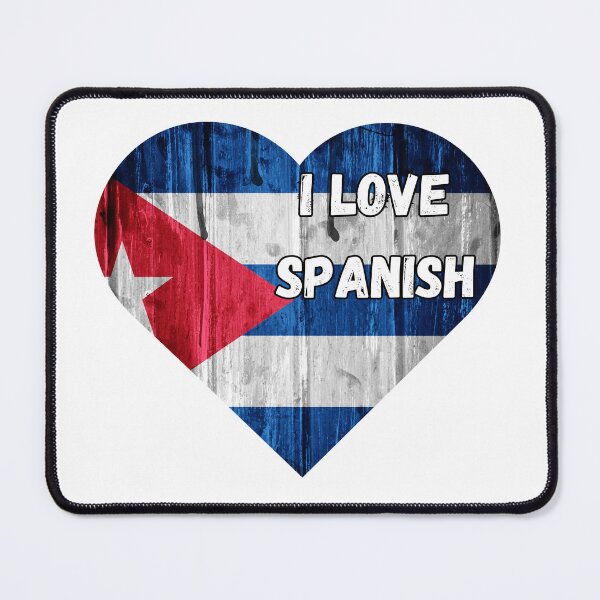 Item preview, i love spanish, heart with cuba flag designed and sold by language-des.