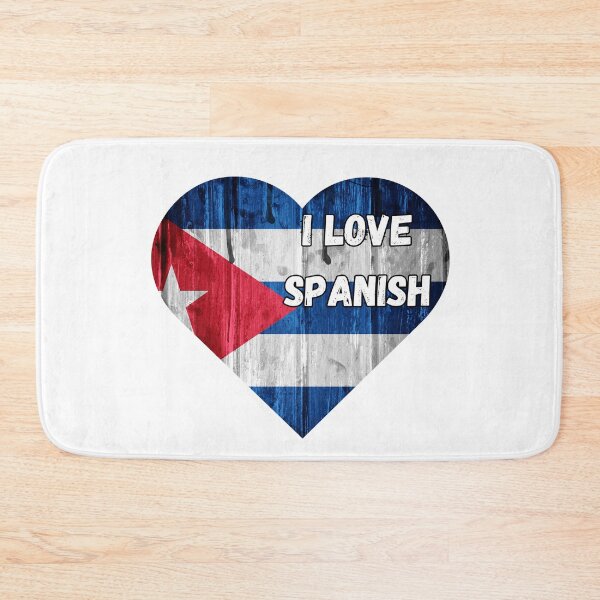 Item preview, i love spanish, heart with cuba flag designed and sold by language-des.