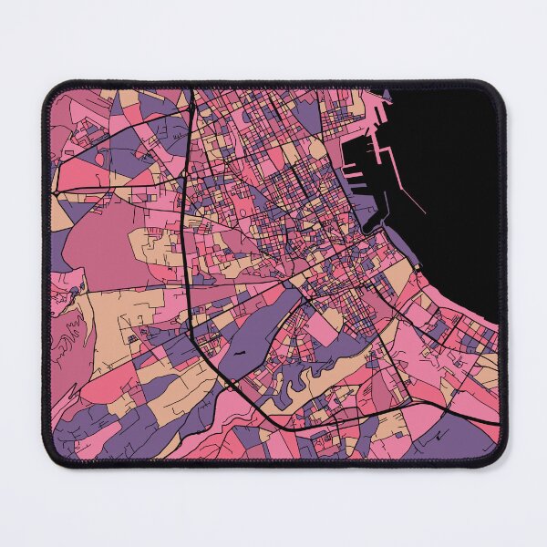 Item preview, Palermo Map Pattern in Purple & Pink designed and sold by PatternMaps.