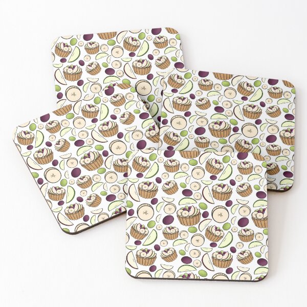 Item preview, Fruit Salad Tart Pattern (White) designed and sold by honeybeepaper.