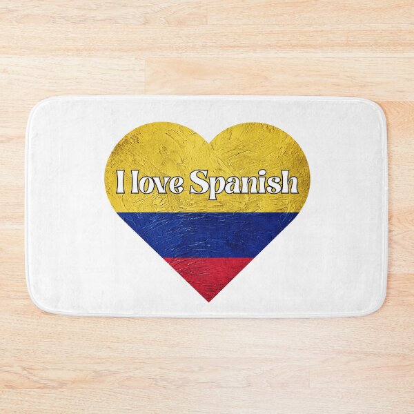 Item preview, i love spanish, heart with colombia flag designed and sold by language-des.