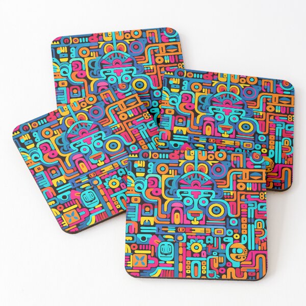 Item preview, "Colorful Maya Patterns in Pop Art Style" designed and sold by Art-Vortex-fr.