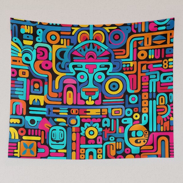 Item preview, "Colorful Maya Patterns in Pop Art Style" designed and sold by Art-Vortex-fr.