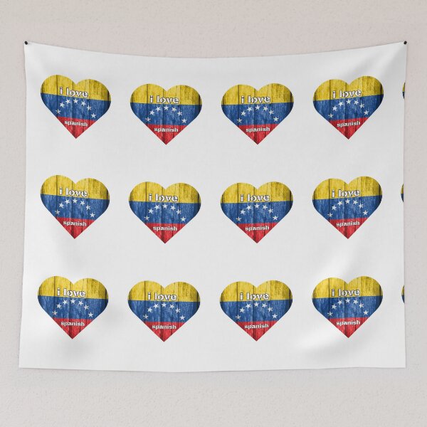 Item preview, i love spanish, heart with venezuelan flag designed and sold by language-des.