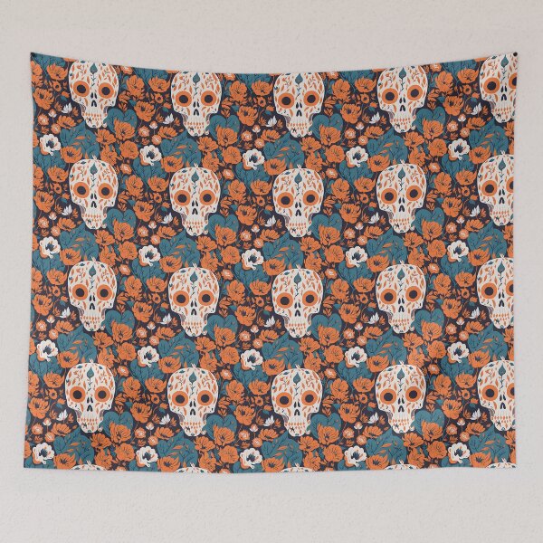 Item preview, Skull Flower Pattern Floral Elegance Revealed designed and sold by ngness.