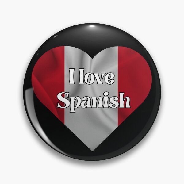 Item preview, i love spanish, heart with peru flag designed and sold by language-des.