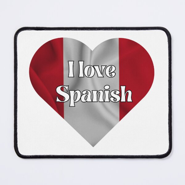 Item preview, i love spanish, heart with peru flag designed and sold by language-des.