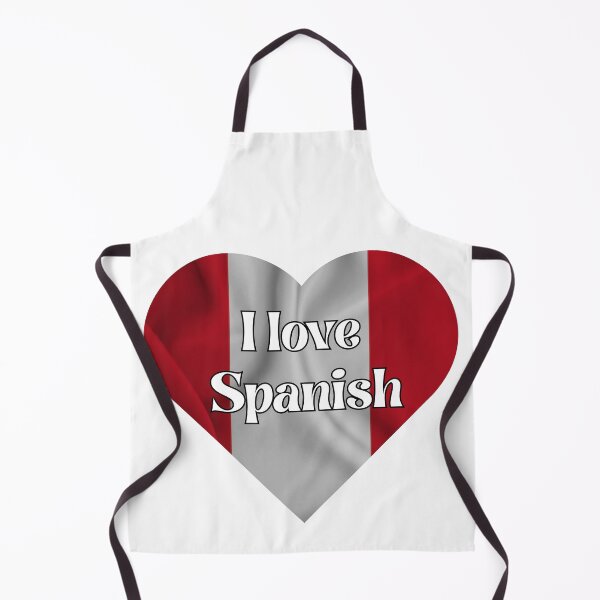 Item preview, i love spanish, heart with peru flag designed and sold by language-des.
