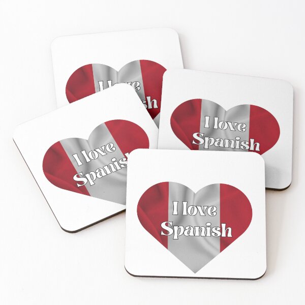 Item preview, i love spanish, heart with peru flag designed and sold by language-des.