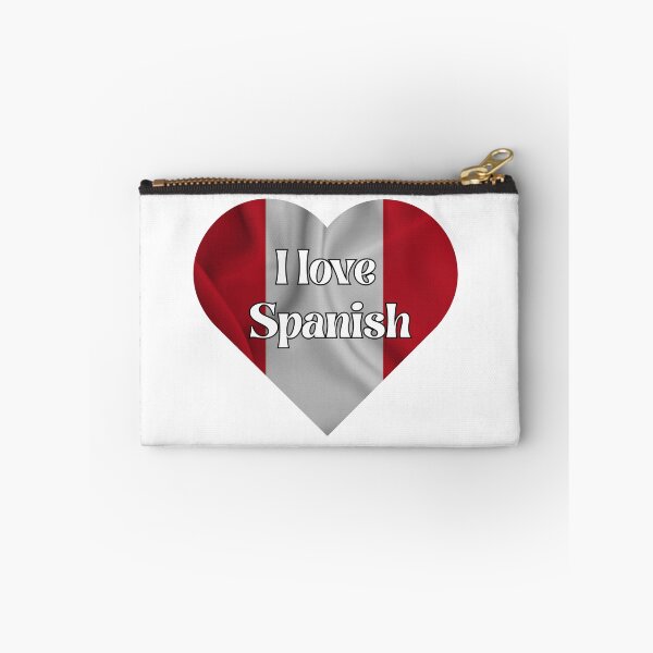 Item preview, i love spanish, heart with peru flag designed and sold by language-des.