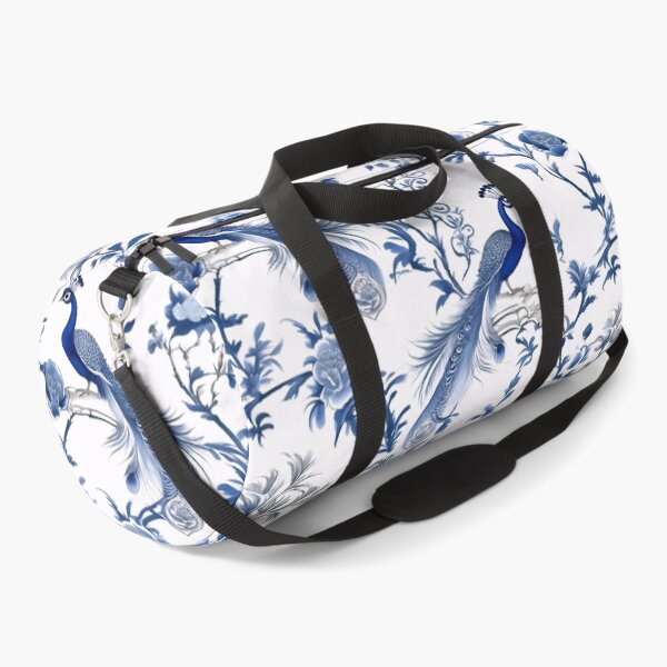 Item preview, Chinoiserie Peacock Design in Blue and White designed and sold by Tamas Das.