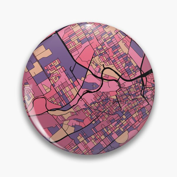 Item preview, Quebec City Map Pattern in Purple & Pink designed and sold by PatternMaps.